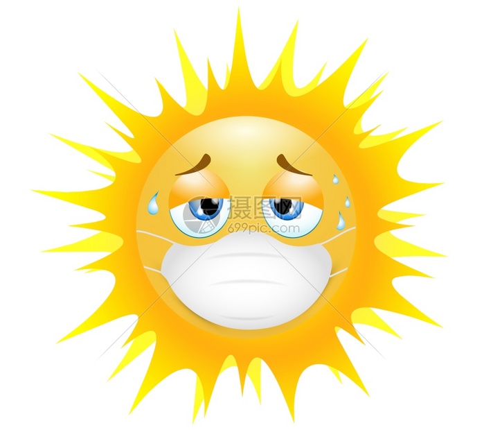 Emoji表情的太阳在肺热中戴医疗面具的疲倦概念3插图有趣的表情科罗纳爆发保护概念三维隔离隔离插画图片下载-正版图片306280907-摄图网