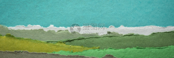 色彩多的抽象景观由回收的棉花布料长的网络横幅制作多彩手工印地安人文件汇编图片