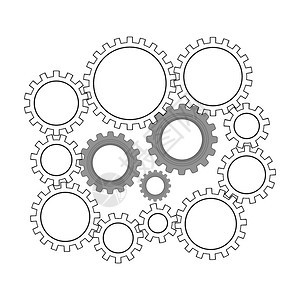 具有几何齿轮图标的技术背景机械模拟仪现代机制cog概念白色背景技术机械可乐工具团队作符号部分传输工具Gear轮式图标技术背景机械背景图片