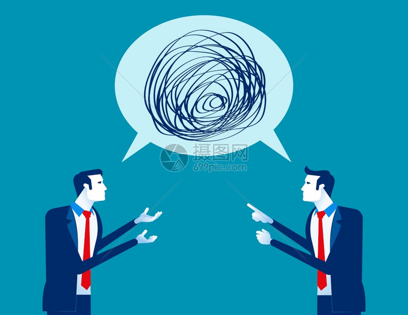 商业界人士在胡言乱语插画图片下载-正版图片306292326-摄图网
