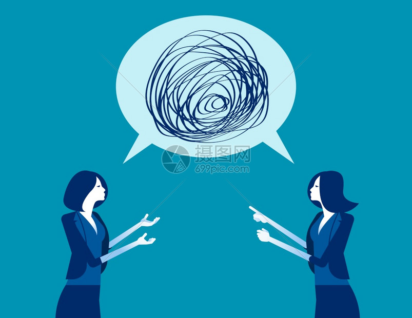 商业界人士在胡言乱语插画图片下载-正版图片306292327-摄图网