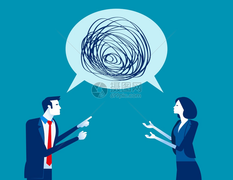 商业界人士在胡言乱语插画图片下载-正版图片306292329-摄图网