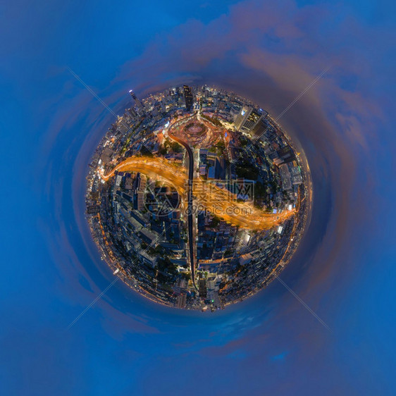 曼谷360度鸟瞰图图片