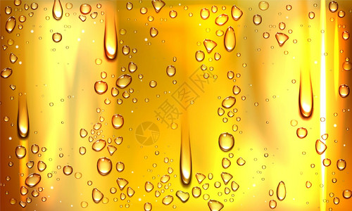 黄色水滴水珠背景图片