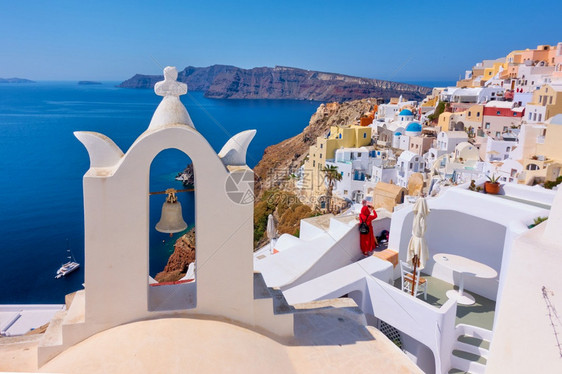 希腊圣托里尼岛奥亚镇的景象希腊风景图片