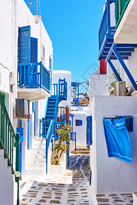 希腊Mykonos镇街道图片