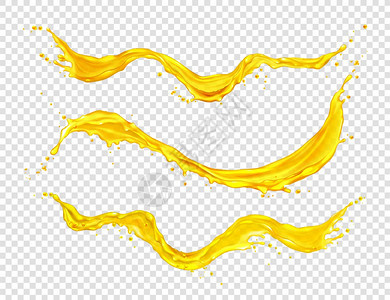 果汁黄色液体矢量图图片