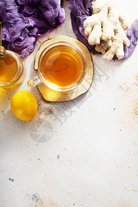 茶加姜和柠檬图片