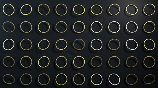 3d金环或圆圈在黑背景上翻3d金环或圆圈的黑背景用于放置文本或对象的完美插图以最小样式的复制空间回滚最小背景金环或圆圈在黑背景上图片