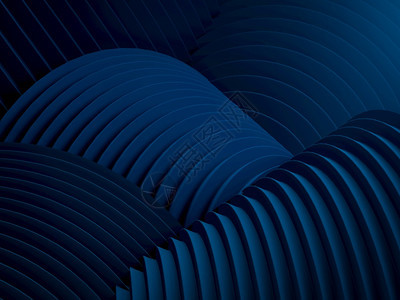 抽象的曲线条纹深蓝背景形成山丘的蓝曲线3d插图用于放置文字或对象的完美插图以最小的样式复制空间回放最小的缩背景抽象的曲线条纹深蓝图片
