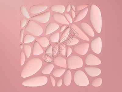 粉红背景摘要叶和成方形框的状化妆品或时装的完美图像饰内部的插图3d粉红叶和成方框的形状装饰内部的完美图像3d图片