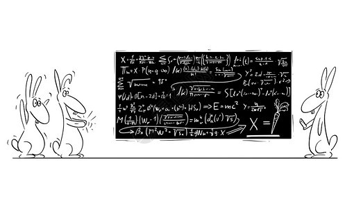 讲解复杂问题的聪明兔子图片
