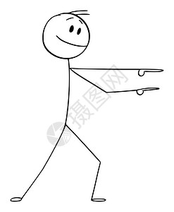 手指向卡通图片