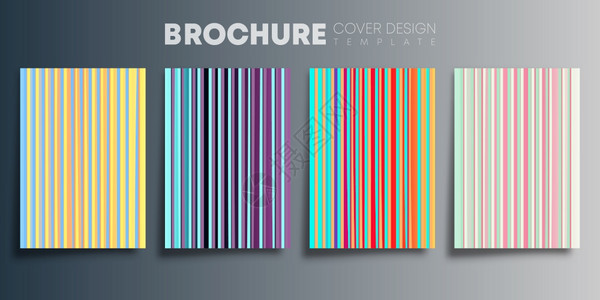 一组彩色梯度覆盖包括背景传单海报小册子打字或其他印刷产品的线条设计矢量图图片