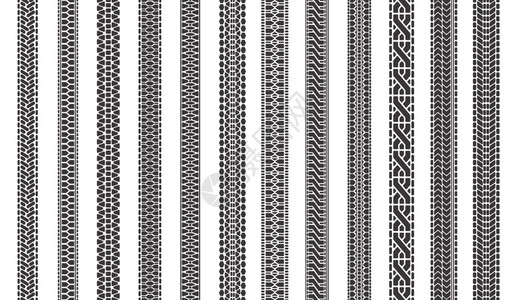 汽车轮胎印记汽车轮胎轨迹纹身记车辆标独立符号图示汽车卡模式印汽车