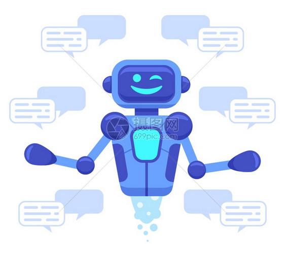 聊天机器人支持聊天机器人助理在线对话机器人支持聊天虚拟助理谈话服务孤立矢量插图Ai协助机器人对话服务和支持聊天机器人支持在线聊天图片