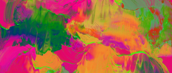 彩色墙抽象的丙烯和水彩色涂画饱和的彩色水平纹理背景背景