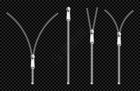 拉链矢量现实的衣服高清图片