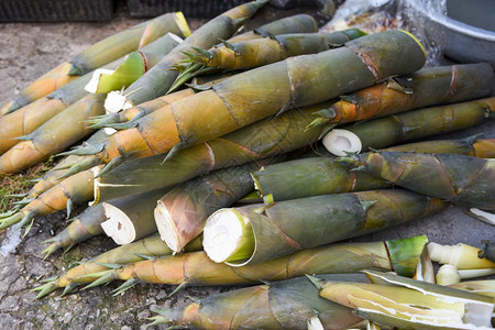 野生森林的竹池供市场销售竹子亚述泰兰图片