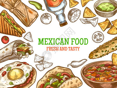 墨西哥食品背景图片