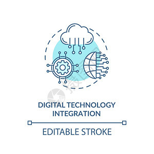 数字技术集成概念图片