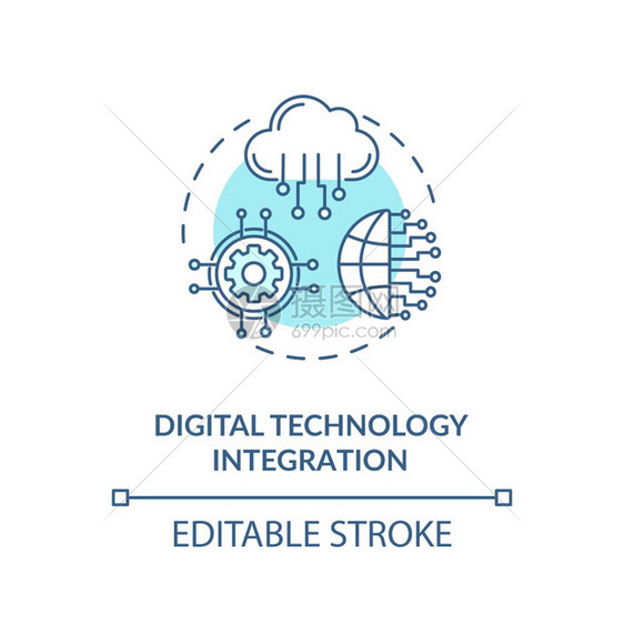 数字技术集成概念图片