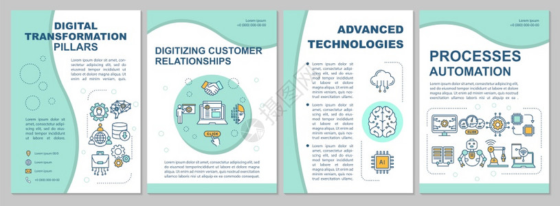 数字转换步骤小册子模板改进公司传单直线图标封面设计杂志年度报告广海的矢量布局图片