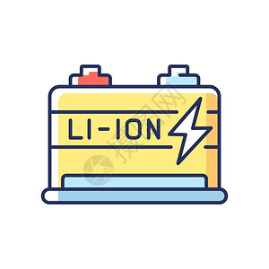 固态锂离子电池插画