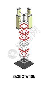 天线和信号发射基地站孤立物体矢量电信和无线管制地面移动服务电话或联网无线通信GPS接收器局域网图片