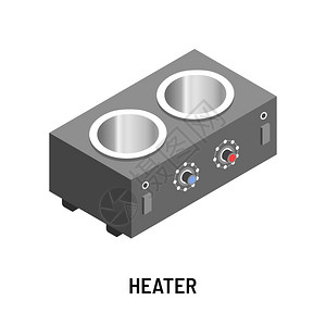 与温度调节器热控孤立物体矢量热表面浪烹饪或厨房工具的热设备或现代技术电气设备沸腾或烘烤物品按钮面板图片