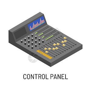 音乐录室设备控制小组孤立物体矢量歌曲和跟踪记录开关调制器自动声音功能平衡器调整和音乐制作工具控小组音乐录室设备图片