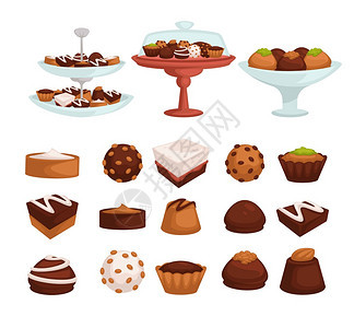 糕点产品蛋饼干或糖果加巧克力或奶油媒介的甜食点餐或在烧菜中加糖料和甜食在烤面包中加洒粉坚果或冰淇淋蛋糕和饼干或糖果加巧克力或奶油图片