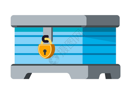 宝箱插画_宝箱卡通_宝箱插图_手绘_板绘_摄图网