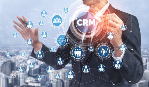 CRM客户关系管理用于商业销售营系统概念在服务应用的未来图形界面中提出以支持客户关系管理数据库分析图片