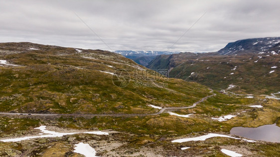 挪威夏季山地景观旅游色5号Sognefjellet公路空中视图山地景观挪威旅游色5号Songnefjellet公路图片