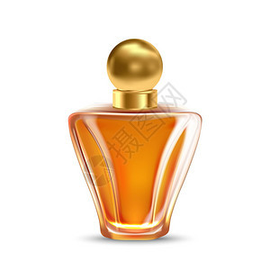 芳香液体矢量的玻璃瓶装配有金冠的香气瓶喷雾器女化花粉套件模板3d说明芳香液体矢量的玻璃瓶装图片