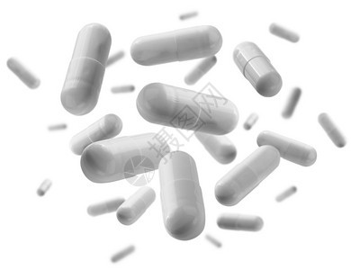 白色背景上含药物悬浮剂的胶囊白色背景上含药物悬浮剂的胶囊图片