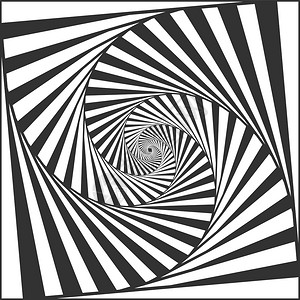 欺骗赌钱光学螺旋幻觉黑色和白交替带可产生催眠效果脊椎几何旋律和转