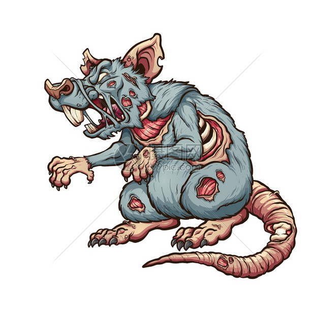 恶毒的僵尸老鼠