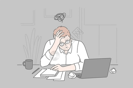 结束页插画_结束页卡通_结束页插图_手绘_板绘_摄图网