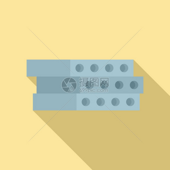 水泥块图标用于网络设计的水泥混凝土块矢量图标图片