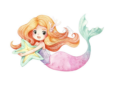 卡瓦伊·莱昂纳德美人鱼插画