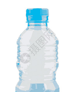 白底隔离的塑料水瓶图片