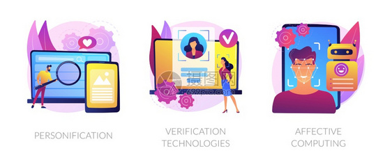 个人化核查技术情感计算用户密码社交媒体账户抽象隐喻数据存取和用户体验抽象概念矢量图解图片