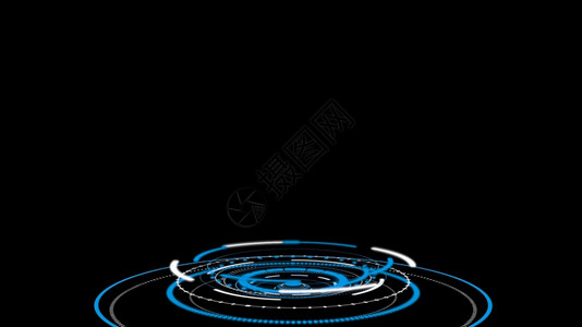 全志HUD圆环界面高科技未来按钮显示数字技术概念的网络界面元素3D插图图片