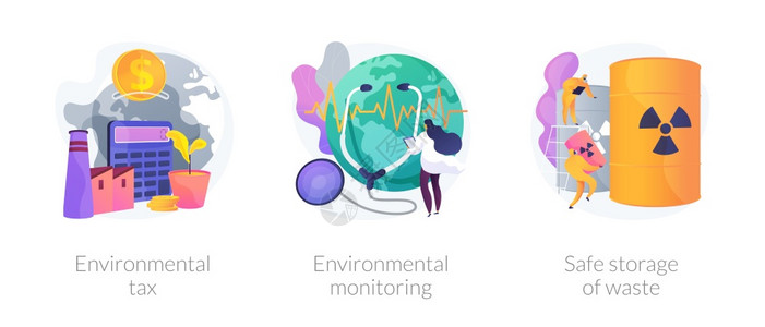 解决生态问题环境税监测废物隐喻的安全储存病媒孤立概念比喻插图环境问题病媒概念隐喻图片