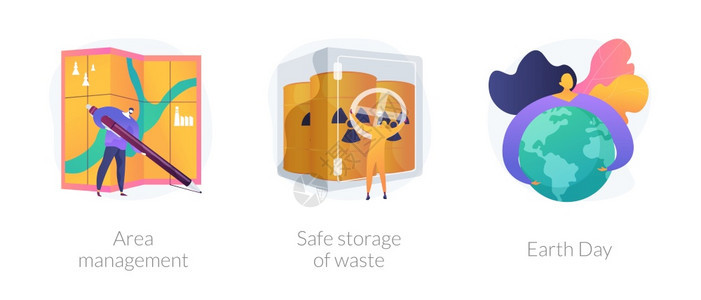 地球生态防护方法环境污染预防自然护理地区管废物安全储存地球日比喻矢量孤立概念比喻图自然护理病媒概念比喻图片