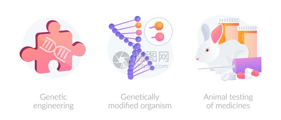 基因操纵研究DNA重组遗传工程转基因生物动测试药比喻病媒孤立概念比喻遗传工程病媒概念比喻图片