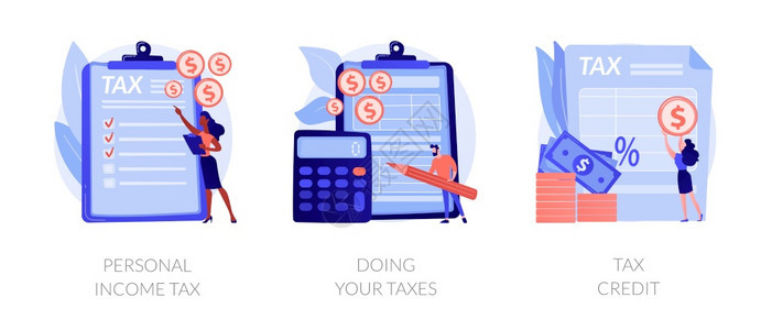 税收和费金融强制支付计算个人所得税背景图片