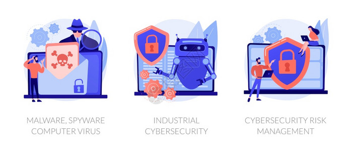 反软件开发恶意计算机和间谍软件工业网络安全风险管理隐喻病媒孤立概念隐喻图解网络安全意识病媒概念隐喻图片